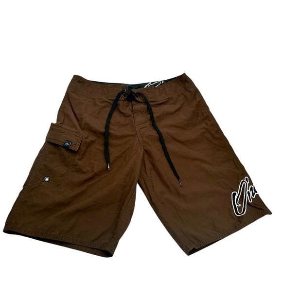 O’Neill Brown Men’s Board Shorts with Logo - Picture 2 of 10